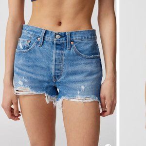 Levi's 501 Distressed Shorts, Size W25
